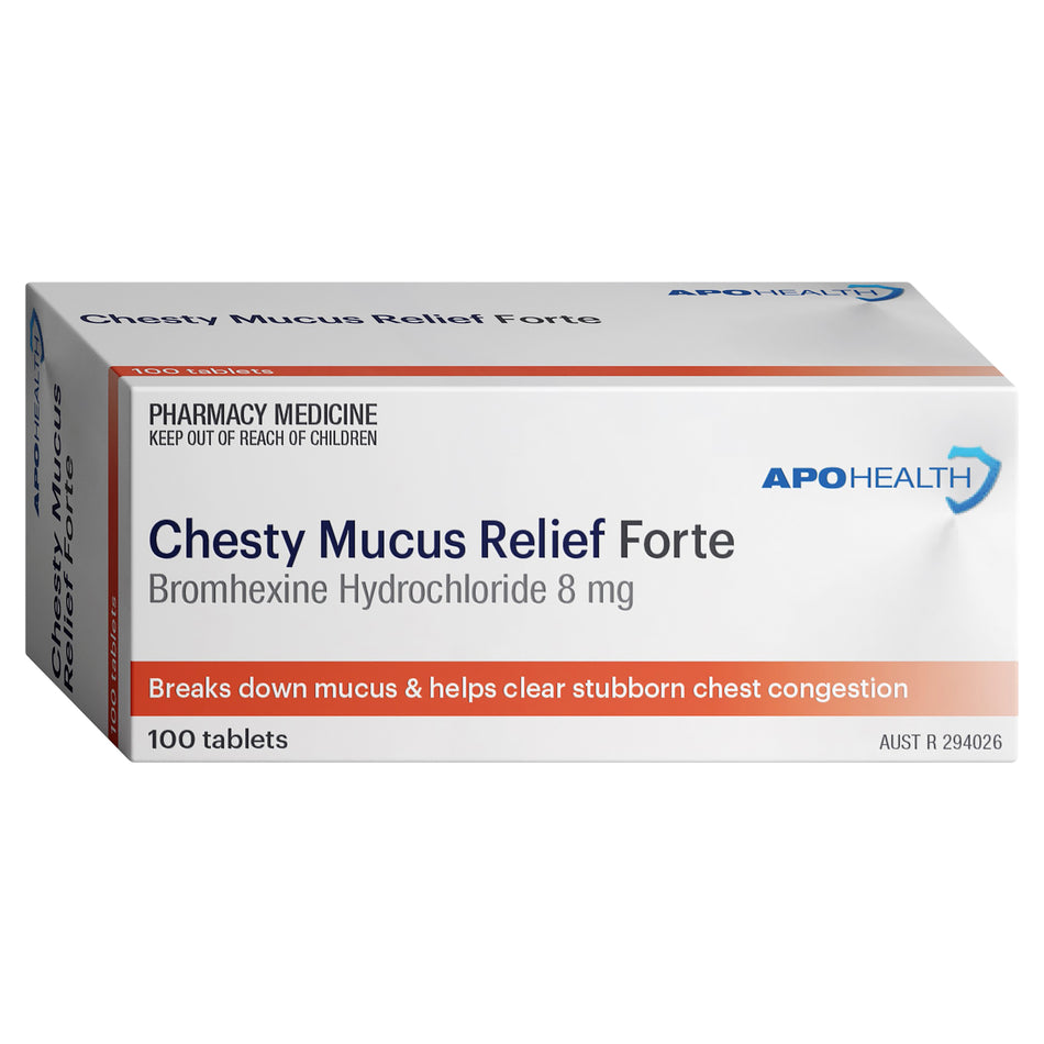 Apo Health Chesty Mucus Relief Forte 8mg 100 Tabs