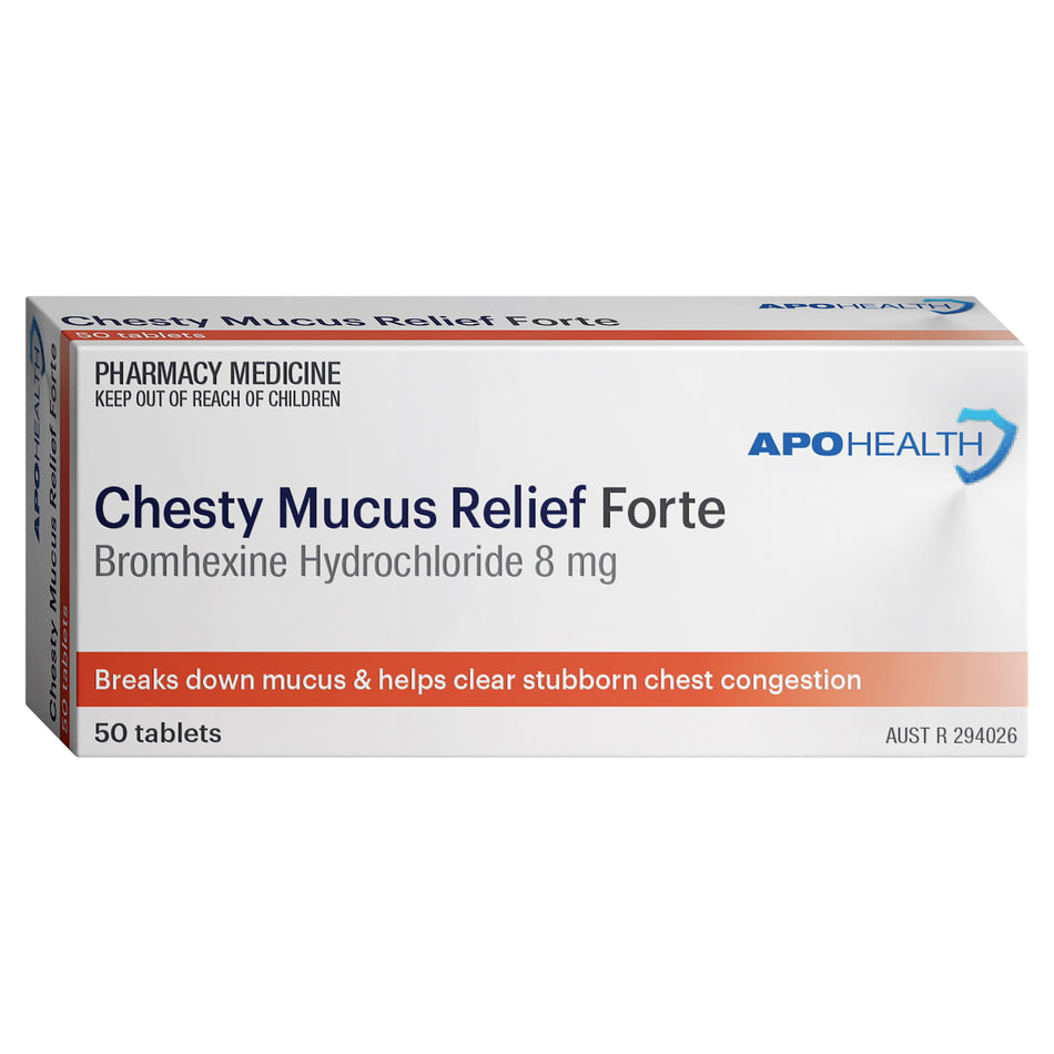 Apo Health Chesty Mucus Relief Forte 8mg 50 Tabs