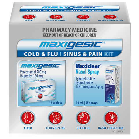 Maxigesic Cold & Flu Sinus & Pain Kit