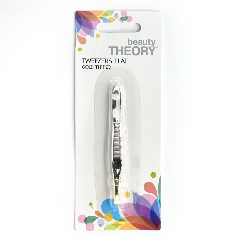 Beauty Theory Tweezers - Gold Tipped Flat