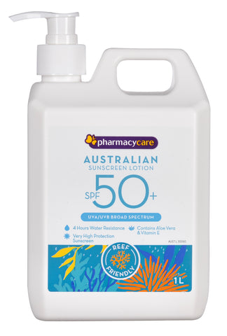 Pharmacy Care Sunscreen SPF 50+ Pump 1 Litre
