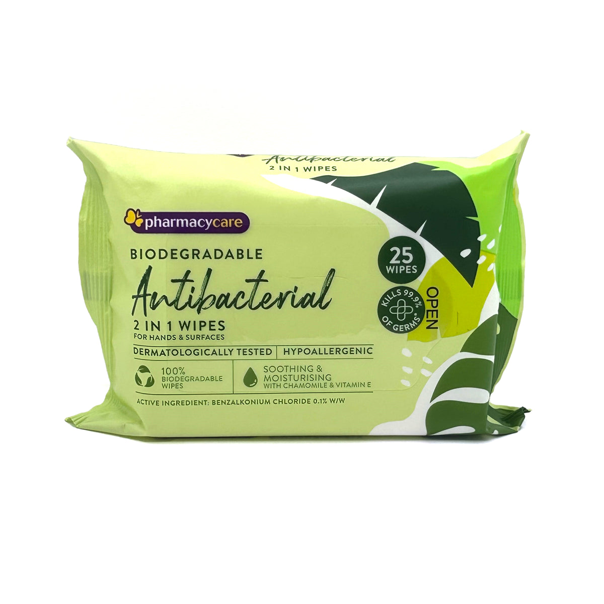 Pharmacy Care Bio Antibac 2 In1 Wipe 25 Pk