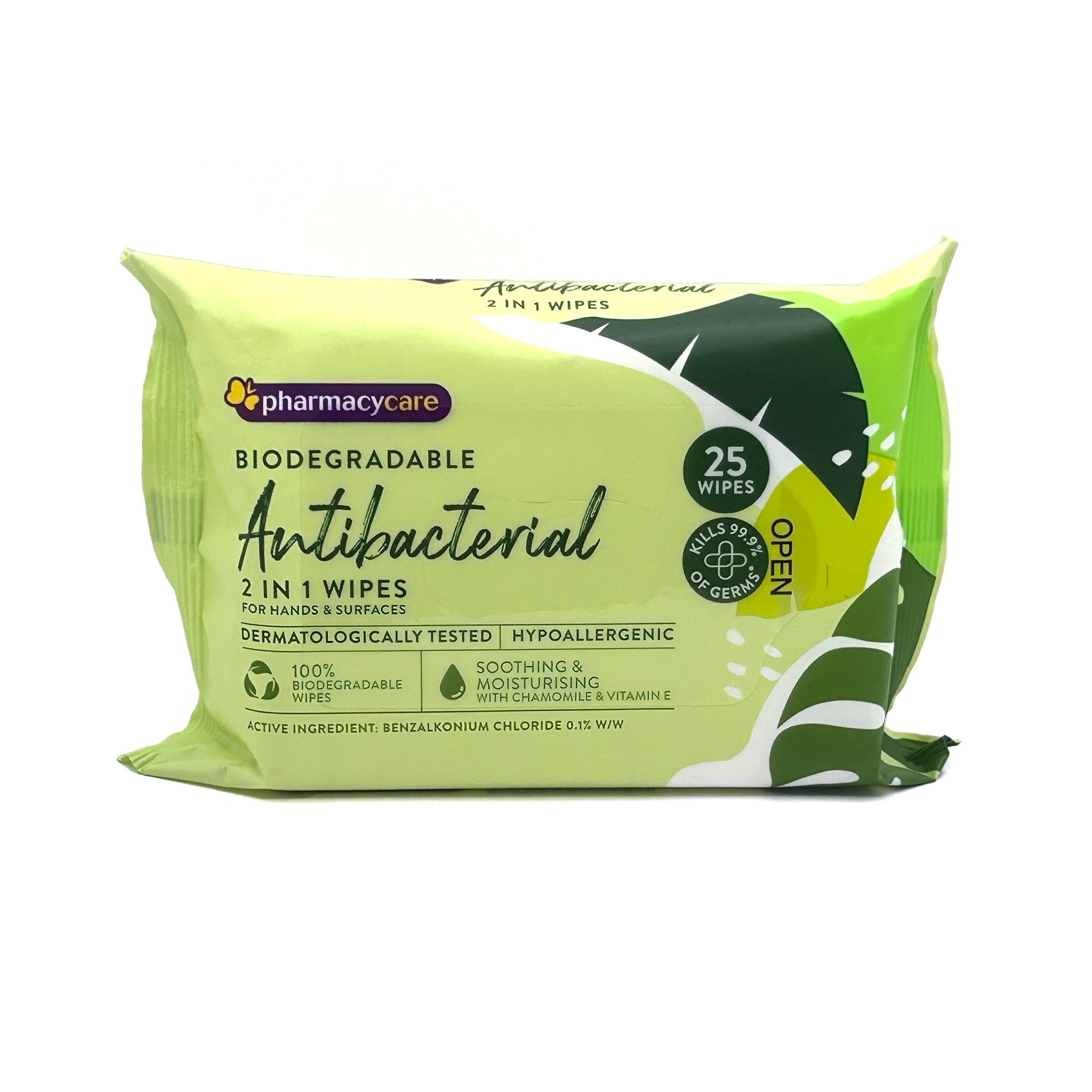 Pharmacy Care Bio Antibac 2 In1 Wipe 25 Pk