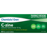 Chemists' Own C-Zine 10mg 50 Tablets (Generic for Zyrtec)
