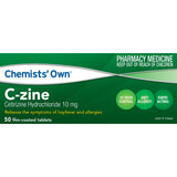 Chemists' Own C-Zine 10mg 50 Tabs (Generic for ZYRTEC)