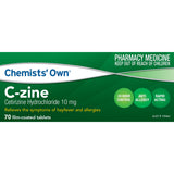 Chemists' Own C-Zine 10mg 70 Tablets (Generic for Zyrtec)