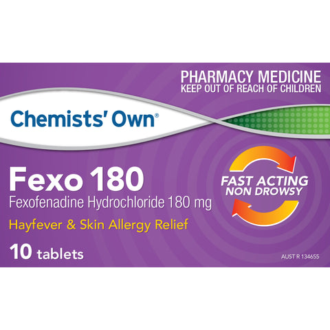 Chemists' Own Fexo 180mg 10 Tabs (Generic for TELFAST)