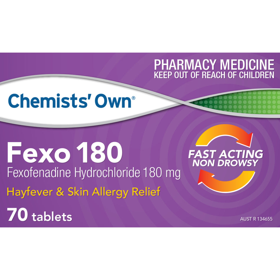 Chemists' Own Fexo 180mg 70 Tablets (Generic for Telfast)