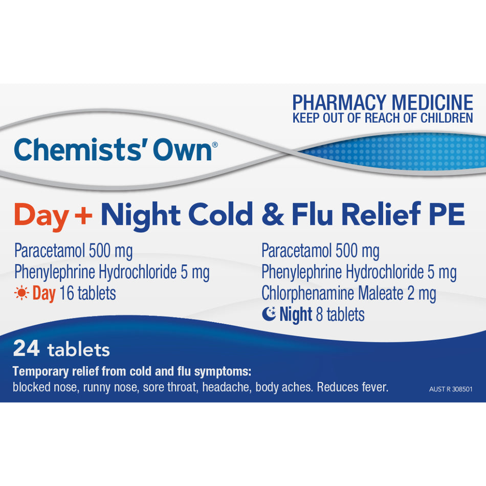 Chemists’ Own Day & Night Cold & Flu Relief PE 24 Tablets