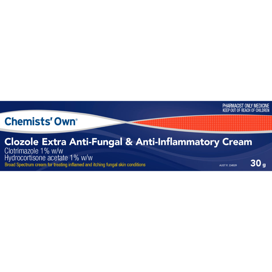 Chemists' Own Clozole Extra Anti-Fungal & Anti-Inflammatory Cream 30g