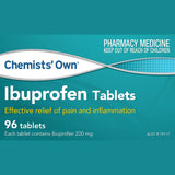 Chemists' Own Ibuprofen 96 Tabs (Generic of NUROFEN)