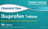 Chemists' Own Ibuprofen 96 Tabs (Generic of NUROFEN)