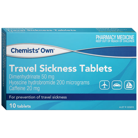 Chemists' Own Travel Sickness 10 Tablets