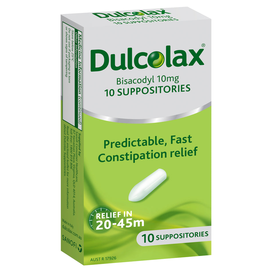 Dulcolax Suppository 10mg Adult 10 Pack