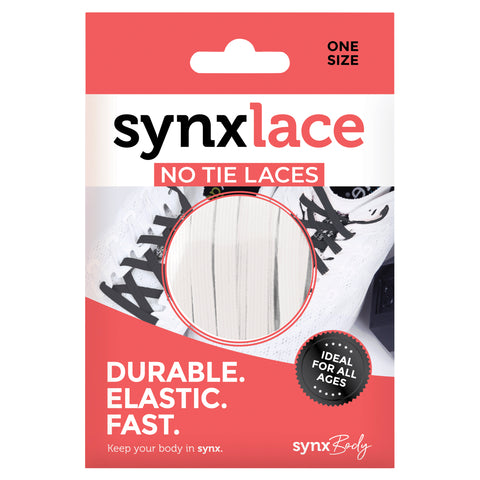 Synxlace No Tie Laces White