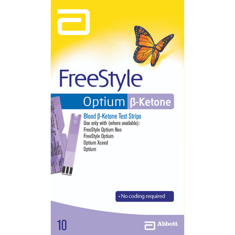 Abbott Freestyle Optium Blood Beta-ketone Test Strips 10 Strips