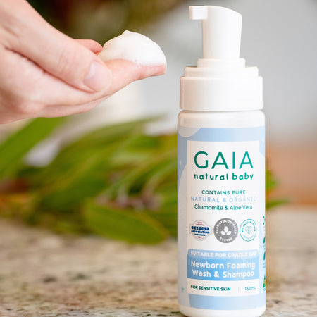 GAIA Natural Baby Newborn Foaming Wash & Shampoo 150ml