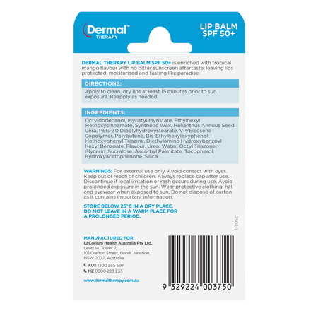 Dermal Therapy Lip Balm SPF50+ 4.8g