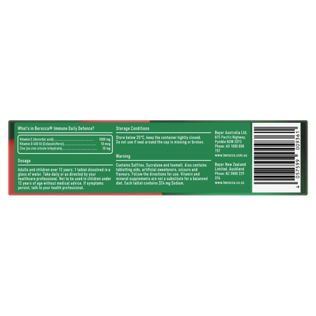 Berocca Immune Daily Defence Orange 30 Effervescent Tablets