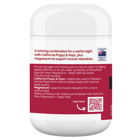 Nature's Way Magnesium + Sleep Well 60 Tablets