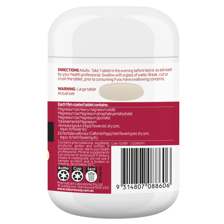 Nature's Way Magnesium + Sleep Well 60 Tablets