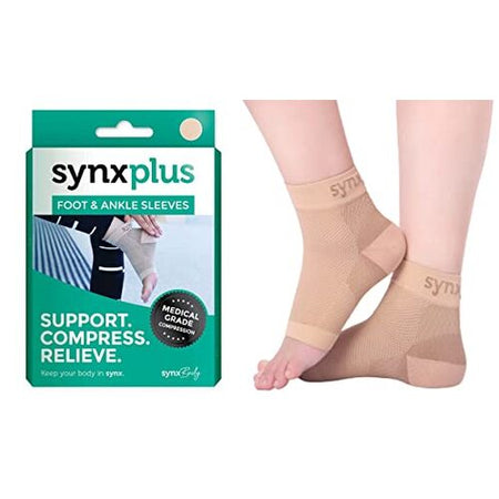 SynxPlus Foot & Ankle Compression Sleeve Nude Extra Large
