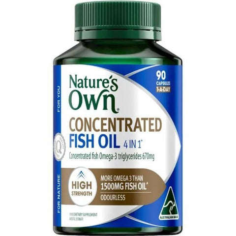 Natures Own 4 In 1 Concentrated Fish Oil Odourless 90 Capsules