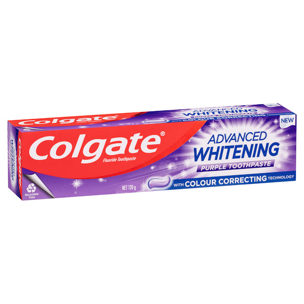COLGATE TOOTHPASTE ADVANCED WHITENING PURPLE 120G