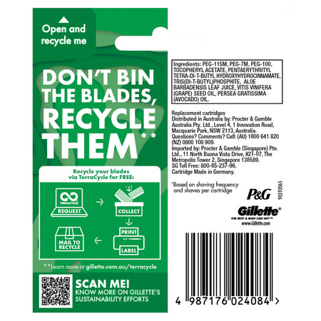 Gillette Fusion5 Razor Blades 8 Cartridges Refills