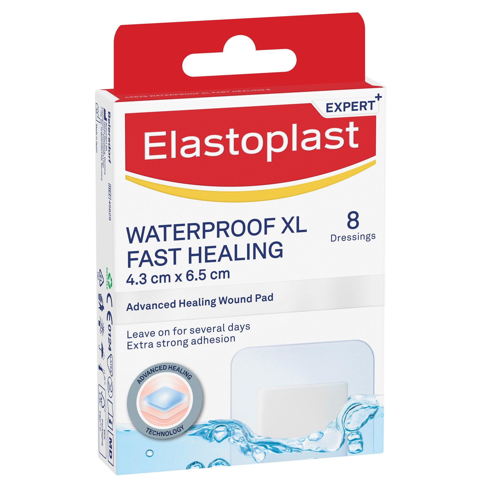 Elastoplast Waterproof XL Fast Healing 8 Dressings