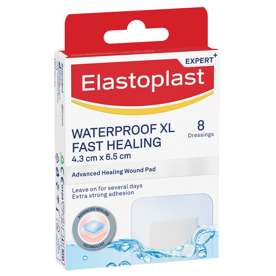 Elastoplast Waterproof XL Fast Healing 8 Dressings