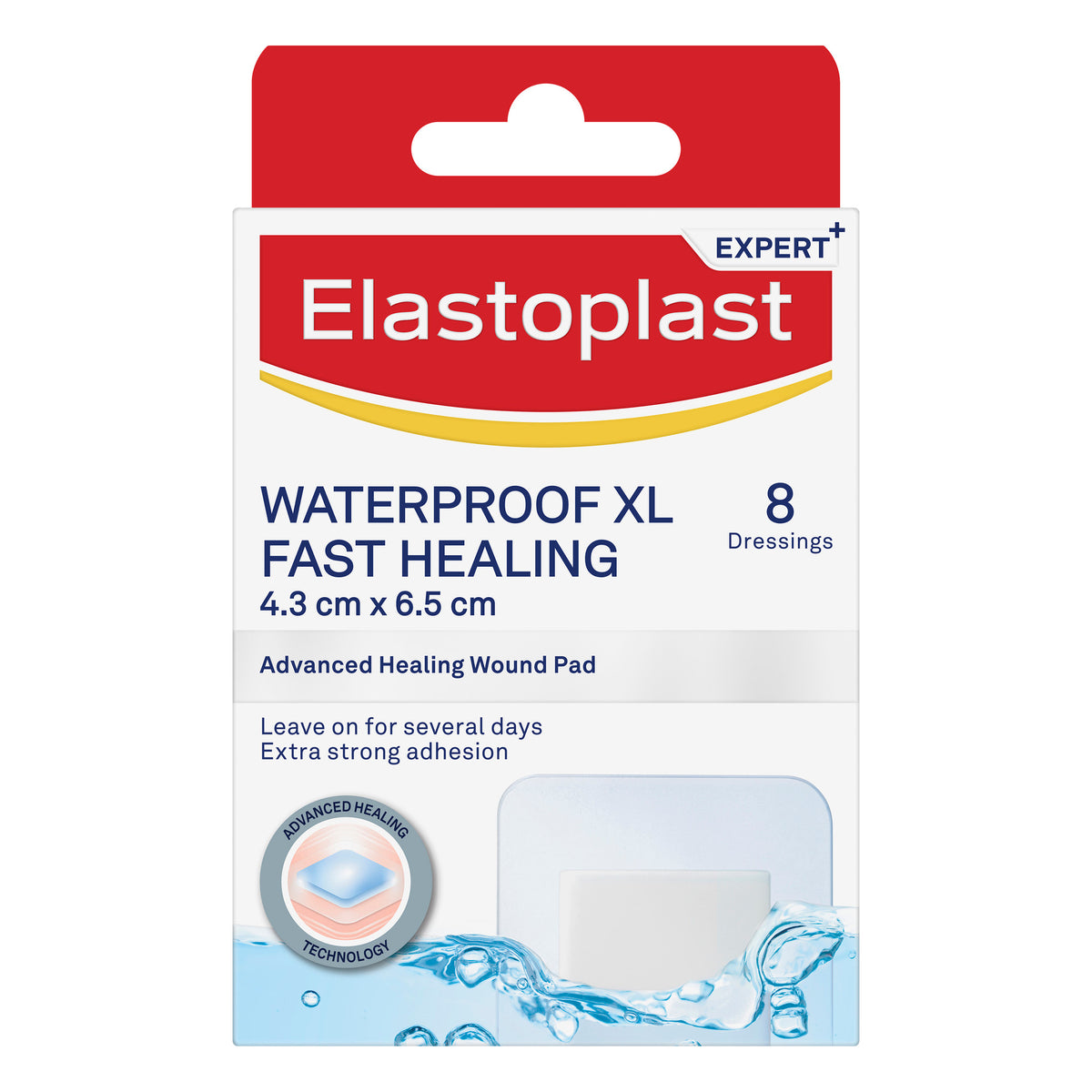Elastoplast Waterproof XL Fast Healing 8 Dressings