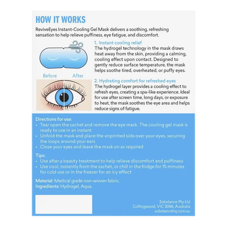 Biorevive Cooling Gel Eye Mask 5 Pack
