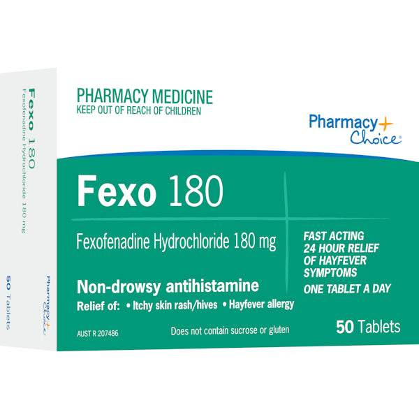 Pharmacy Choice OTC Fexofenadine 180mg Tablets 50
