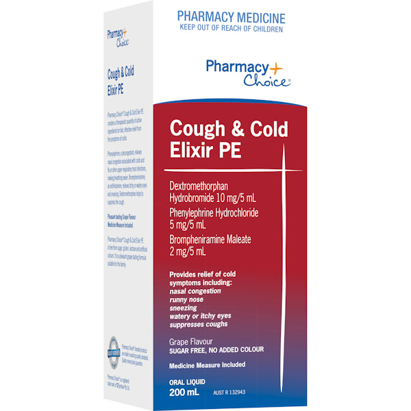 Pharmacy Choice OTC Cough & Cold Elixir PE 200mL
