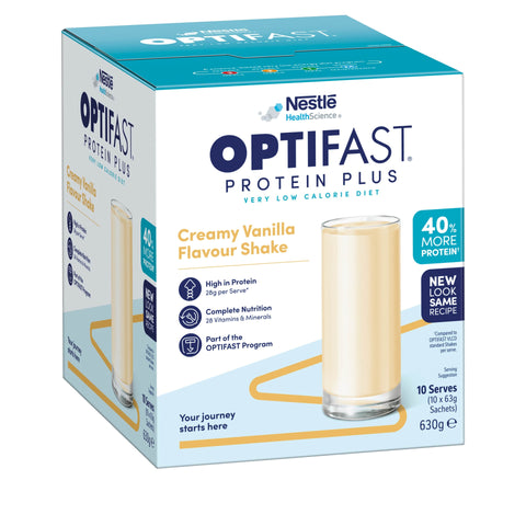 OPTIFAST VLCD Protein Plus Creamy Vanilla Flavour Shake 10 Pack 630g