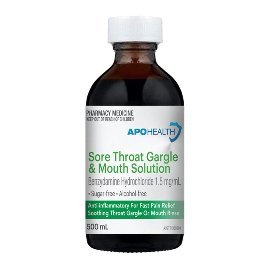 Apohealth Sore Throat Gargle & Mouth Solution 500ml