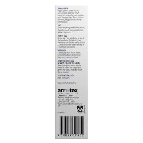 Chemists' Own BIORAL DRY MOUTH Relief MOUTH SPRAY 50ML Generic of Biotene