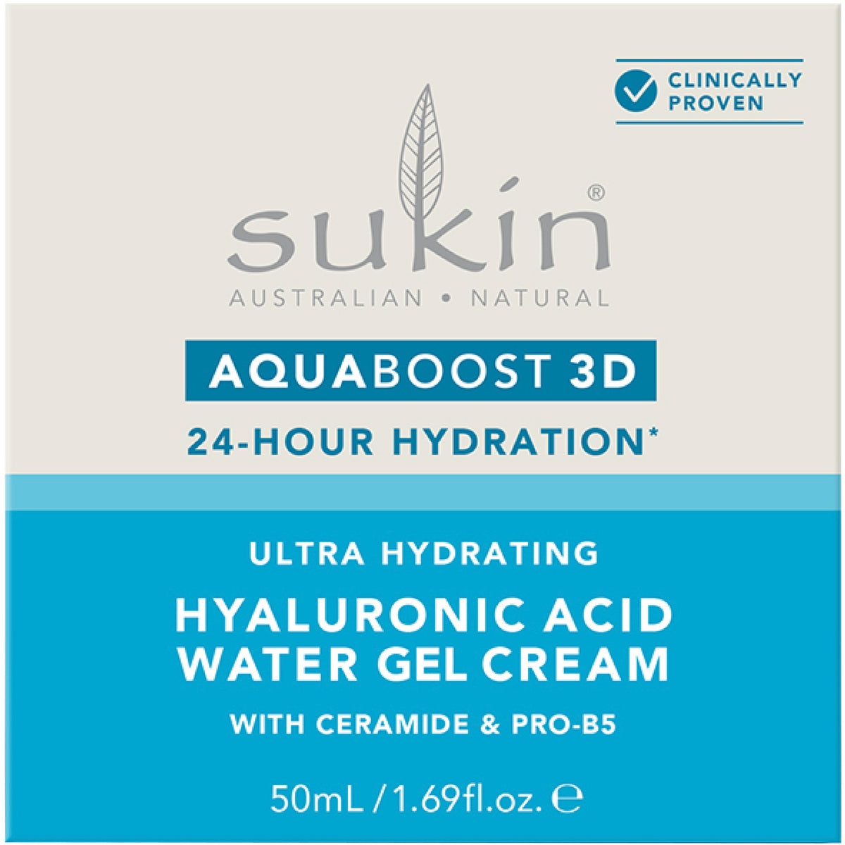 Sukin AquaBoost 3D Hyaluronic Acid Water Gel Cream 50ml