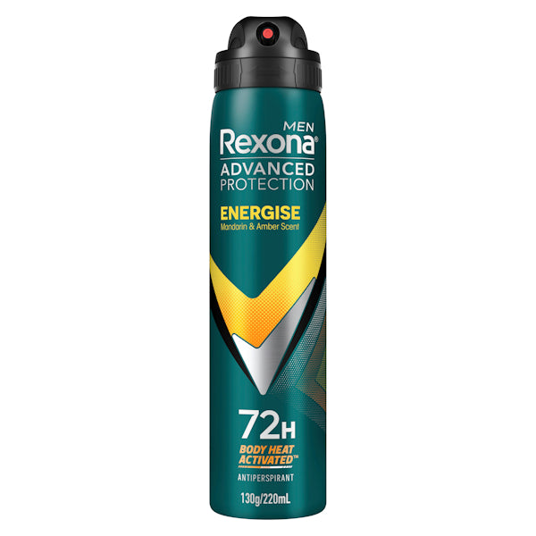Rexona Men Deodorant 72hr Advanced Protection Energise 220ml