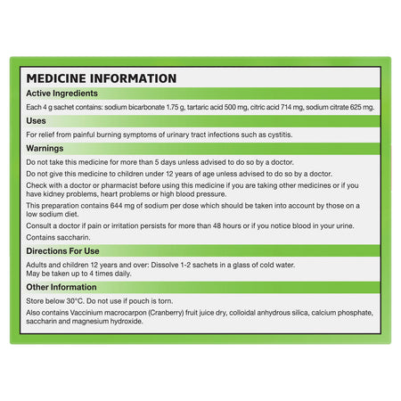 Ural Cranberry Effervescent 28 Sachets Pack