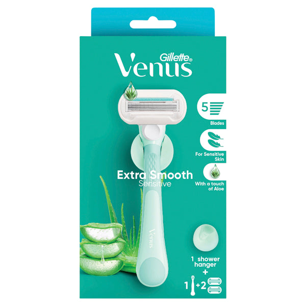 Gillette Venus Extra Smooth Sensitive Women's Razor + 2 Blade Refills