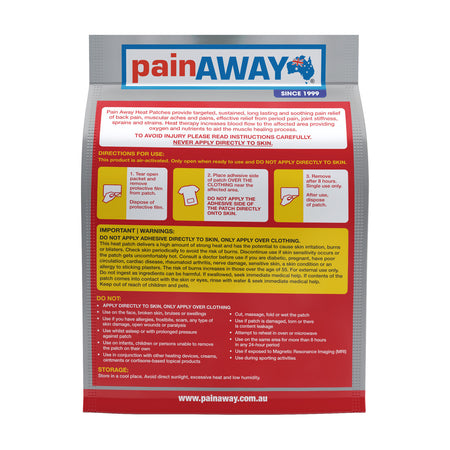 Pain Away Heat Patches Reg 8pk