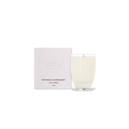 PEPPERMINT GROVE Patchouli & Bergamot Scented Soy Candle 60g