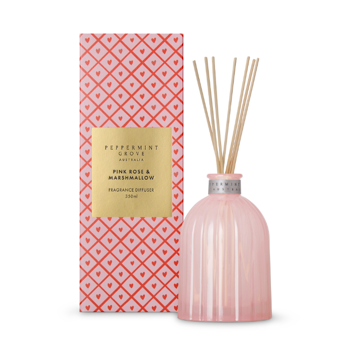 PEPPERMINT GROVE Pink Rose & Marshmallow Limited Edition Fragrance Diffuser 350mL