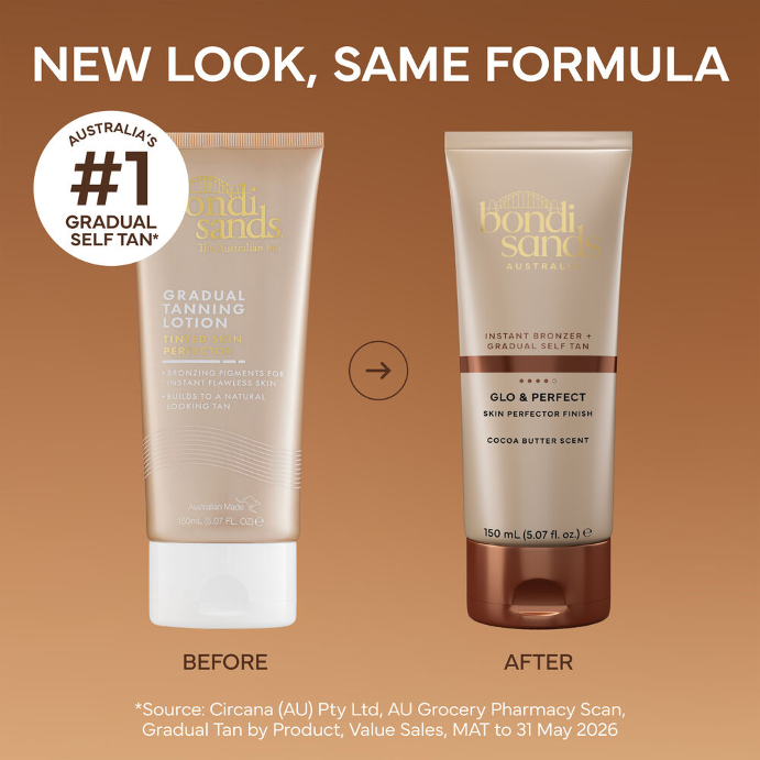 Bondi Sands GLO & PERFECT Instant Bronzer + Gradual Self Tan 150mL