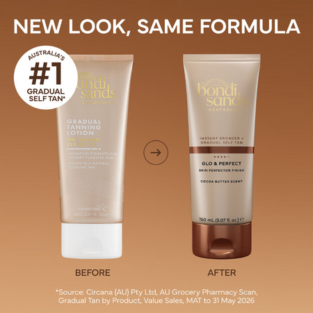 Bondi Sands GLO & PERFECT Instant Bronzer + Gradual Self Tan 150mL