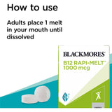 Blackmores B12 Rapi-Melt 1000mcg 60 Tablets