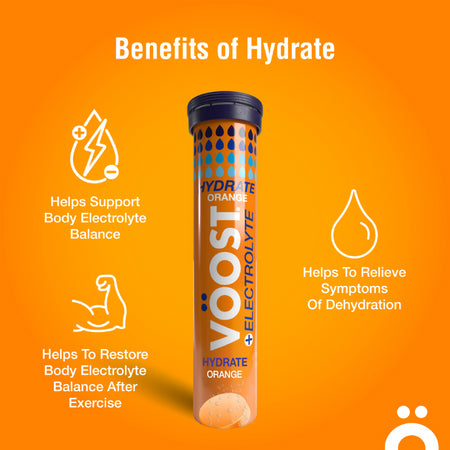 Vöost Hydrate Orange + Electrolyte 20 Effervescent Tablets
