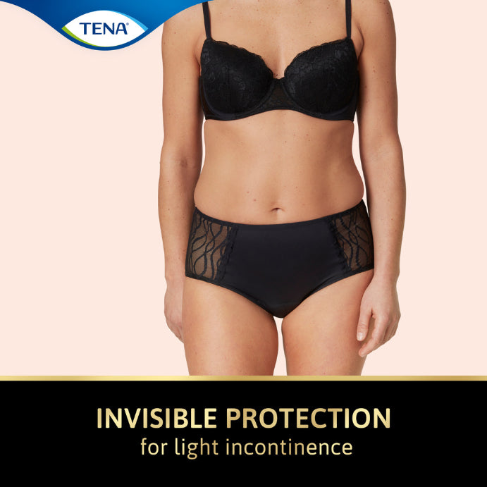 Tena Washable Absorbent Underwear Classic Black 12-14 1 Pack